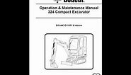 Bobcat 324 Excavator Service Manuals