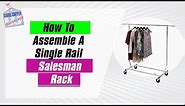 Effortless Assembly: Single Rail Salesman Display for Clothing Racks