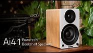 Fluance Ai41 Powered 5” Stereo Bookshelf Speakers for Turntable, TV, PC & Bluetooth 5