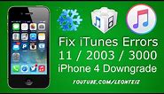 How to fix iTunes error 11 / 2003 / 3000 when downgrading iPhone 4 - GeekGrade