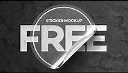 Free Sticker Mockup Presentation