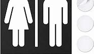 ASSURED SIGNS Restroom Signs, Bathroom Sign For Business - For Men and Women - 9" by 6" - ADA Compliant with Braille - Strong Double-Sided Adhesives Included - Apply to Office, Home or Public Door/Wall