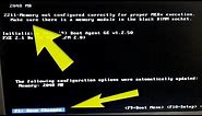 How to solve 2211- Memory not configured correctly for proper MEBx excution - Remove F1 Boot