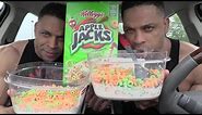Apple Jacks Cereal Eating Challenge @hodgetwins
