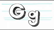 How to Draw 3D Letters G - Uppercase G and Lowercase g in 90 seconds