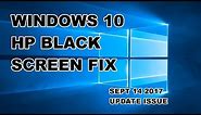Windows 10 HP Black Screen Fix