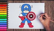 How to draw captain america || Step by step easy drawing