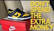 Youth Sizes VS Smaller Men's Sizes, Are They The Same? | Nike Dunk Michigan Dunk Low GS Comparison