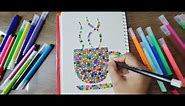Colourful Zentangle Pattern | Step by Step Zentangle Pattern |Zentangle Art| ZenDoodle Pattern|