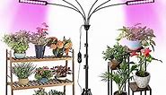 Grow Lights for Indoor Plants, 504 LED-6-Branch Red Blue White Full Spectrum LED Grow Light with Tripod Stand, Auto On/Off & Timing 1-19Hrs, 11 Levels Dimmable Plant Light for Indoor Plants.
