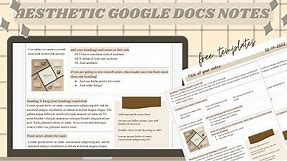 HOW TO MAKE AESTHETIC NOTES ON GOOGLE DOCS | google docs note template (brown)