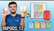 inPods 12 TWS Unboxing + Review | Coloured AirPods Clone | Pairing, Battery Life, Charging |