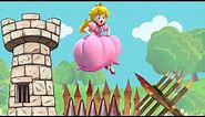 Princess Peach FELL out of the tower on SHARP SPIKES! Help me SAVE her! | RELAX painting for kids.