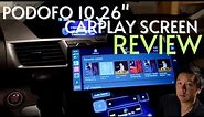 Podofo 10.26" Touchscreen Wireless Apple Carplay Screen Review