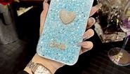 Starry Sequin Diamond Heart Epoxy TPU Phone Case