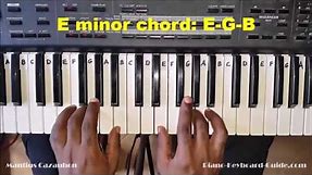 How to Play the E Minor Chord on Piano and Keyboard - Em, Emin