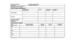 One Page Job Application - Fill Online, Printable, Fillable, Blank | pdfFiller
