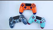 Unboxing new PS4 Controllers Colors _ Sunset Orange, Burry Blue, Blue Camo