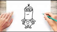 How To Draw Kevin The Minion Step by Step