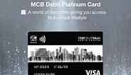 MCB VISA DEBIT PLATINUM CARD