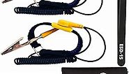 Safe ESD Anti Static Wrist Strap Band Long Earthing Wristband Grounding Bracelet for ESD Mat Computer PC Building Electronics Repair Ground wire cord with Metal Alligator Clip By DREMINOVA