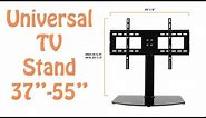 Universal TV Stand & TV Wall Mount Combo for 37" - 55" LCD/LED/Plasma TVs - TV Stand Replacement
