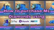 How to Recharge ml diamonds in India using UPI, Gpay 2023