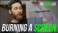 The Basics of Burning and Exposing A Screen Print Frame.