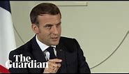 Emmanuel Macron: violence not an acceptable response to cartoons of Muhammad