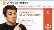 How to Make a Certificate in Google Slides!