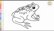 Toad frog drawing easy | How to draw Toad frog step by step | frog drawing | drawing tutorials #art