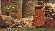 Making of a Leather Key Fob - Tutorial With Free Template
