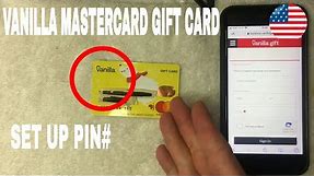 ✅ How To Set Up PIN On Vanilla Mastercard Gift Card 🔴