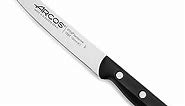 ARCOS Paring Knife 6 Inch Stainless Steel. Professional Kitchen Knife for Peeling Fruits and Vegetables. Ergonomic Polyoxymethylene Handle and 150mm Blade. Series Maitre. Color Black