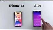 iPhone 12 vs SAMSUNG S10+ : Speed Test + Size Comparison + Ram management
