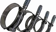 T-BOLT HOSE CLAMP SPRING LOADED CONSTANT TENSION .75” (19 mm) WIDE, 2.9” (73 mm) – 3.2” (81 mm) DIA. HIGH PRESSURE TURBO #304 SS 4 CLAMPS TECH TEAM