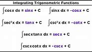 Evaluating Integrals With Trigonometric Functions
