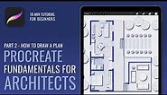 How to Draw an Architectural Plan in Procreate Tutorial | Fundamentals for Architects Part 2