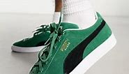 PUMA Suede Classic XXI sneakers in green and white | ASOS