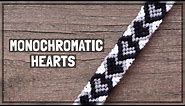 Monochromatic Hearts Friendship Bracelet Tutorial [CC]