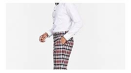 Tayion Collection Men's Classic-Fit Stretch Plaid Suit Pants - Macy's