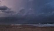 Lightning storm over Florida beach