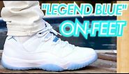 "Legend Blue/Columbia" Air Jordan 11 W/ On-Feet Review