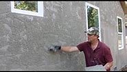 How to do Stucco Skip Trowel Texture using fibered cement in Vacaville Ca