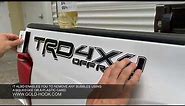 HOW TO INSTALL BED DECAL? | TOYOTA TACOMA TRD OFF-ROAD 4X4 BLACK BED DECAL SUPER SIMPLE INSTAL