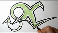 How to Draw Graffiti Letters - X