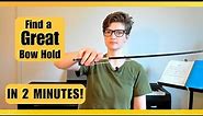 How to Hold a Violin (or viola) Bow