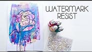 How To Do The Watermark Resist Technique With Acrylic Paint or Ink