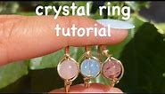 Crystal ring tutorial | Wire wrapped jewelry | Handmade jewelry | Small business owner