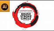 Create Brush Stroke Circle Design in Adobe Illustrator